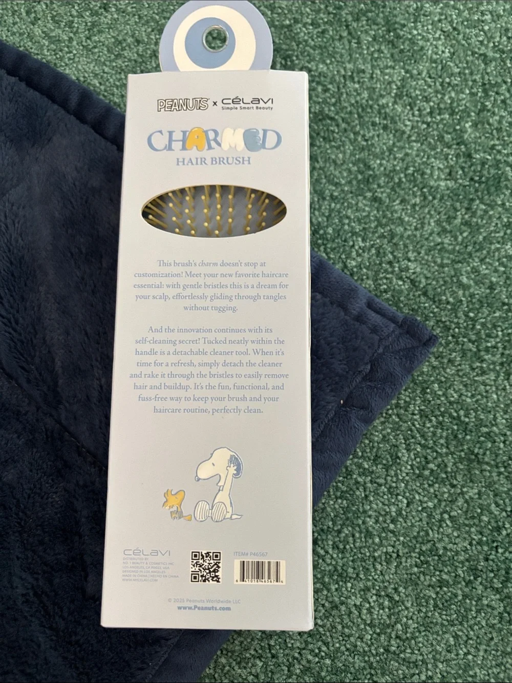 Célavi x Peanuts Snoopy Charm Hair Brush Blue NWT